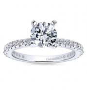 Gabriel & Co. 14k White Gold Contemporary Straight Engagement Ring - ER4124W44JJ