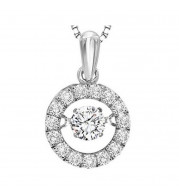 Gems One 14KT White Gold & Diamond Rhythm Of Love Neckwear Pendant  - 1/5 ctw - ROL1099-4WC