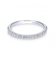 Gabriel & Co. 14k White Gold Contemporary Curved Wedding Band - WB10252W44JJ