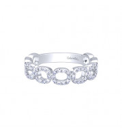 Gabriel & Co. 14k White Gold Diamond Stackable Ladies' Ring