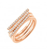 Gems One 10Kt White Yellow Rose Gold Diamond (1/4Ctw) Ring - RG11796-1WYPSC
