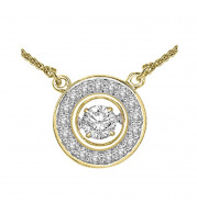 Gems One 14KT Yellow Gold & Diamond Rhythm Of Love Neckwear Pendant  - 1/4 ctw - ROL1067-4YC