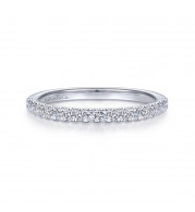 Gabriel & Co. 14k White Gold Contemporary Anniversary Wedding Band - WB14968R8W44JJ