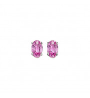 Gems One 14Kt White Gold Pink Sapphire (1/2 Ctw) Earring - EPO53-4W