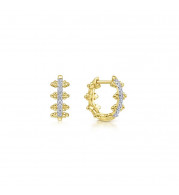 Gabriel & Co. 14k Yellow Gold Bujukan Diamond Huggie Earrings - EG13575Y45JJ