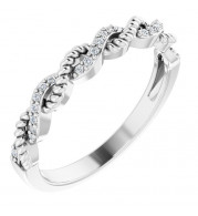 14K White .08 CTW Diamond Stackable Ring - 65196960001P