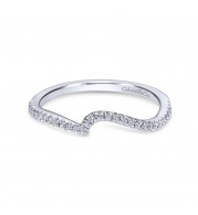Gabriel & Co. 14k White Gold Contemporary Curved Wedding Band - WB6974W44JJ