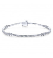 Gabriel & Co. 14k White Gold Lusso Diamond Tennis Bracelet - TB4218W45JJ
