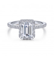 Gabriel & Co. 14k White Gold Contemporary Halo Engagement Ring - ER14962E6W44JJ