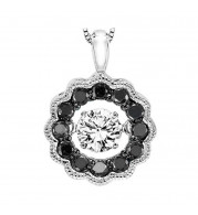 Gems One 14KT White Gold & Diamond Rhythm Of Love Neckwear Pendant  - 3/8 ctw - ROL1052-4WCBK