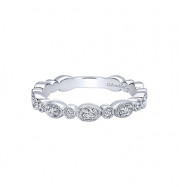 Gabriel & Co. 14k White Gold Diamond Stackable Ladies' Ring