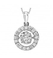Gems One 10KT White Gold & Diamond Rhythm Of Love Neckwear Pendant  - 1/2 ctw - ROL1027-1WC
