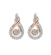 Gems One Mix Metal P-Gold Silver Diamond (1/5Ctw) Earring - ER10089-SGPSC