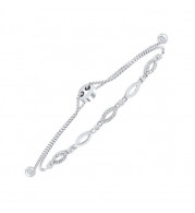 Gems One Silver Diamond (1/8Ctw) Bracelet - FB1158-SSWSC