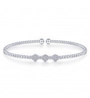 Gabriel & Co. 14k White Gold Bujukan Diamond Bangle Bracelet - BG4117-65W45JJ