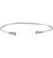 14K White 1/4 CTW Diamond Cuff 7 Bracelet - 65304360001P
