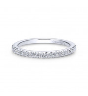 Gabriel & Co. 14k White Gold Contemporary Anniversary Wedding Band - WB12770R4W44JJ