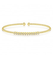 Gabriel & Co. 14k Yellow Gold Bujukan Diamond Bangle Bracelet - BG4118-65Y45JJ