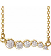 14K Yellow 1/4 CTW Diamond Graduated 18 Necklace - 86860616P