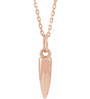 14K Rose Geometric 16-18 Necklace - 86637602P
