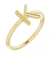 14K Yellow Initial K Ring - 51895162P