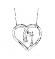 Gems One Silver Diamond (1/20 Ctw) Pendant - TWO1021-SSD