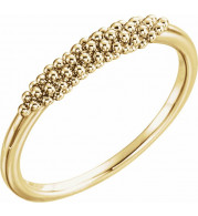 14K Yellow Beaded Ring - 51689102P