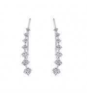 Gabriel & Co. 14k White Gold Lusso Diamond Stud Earrings - EG13180W45JJ