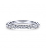 Gabriel & Co. 14k White Gold Contemporary Curved Wedding Band - WB14804R8W44JJ