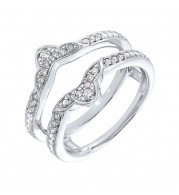 Gems One 14Kt White Gold Diamond (1/5Ctw) Ring - RG71818-4WD