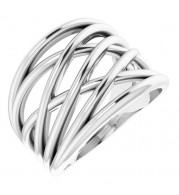 Platinum Criss-Cross Ring - 51884104P