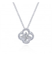 Gabriel & Co. 14k White Gold Lusso Diamond Necklace - NK3118W45JJ
