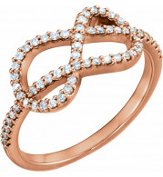 14K Rose 1/3 CTW Diamond Knot Ring - 122826602P