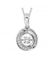 Gems One 10KT White Gold & Diamond Rhythm Of Love Neckwear Pendant  - 1/6 ctw - ROL1198-1WC