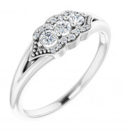 14K White 1/5 CTW Diamond Stackable Ring - 124026604P