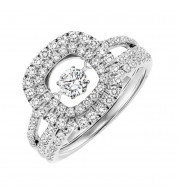Gems One 14KT White Gold & Diamond Rhythm Of Love Fashion Ring  - 1 ctw - ROL1189-4WC