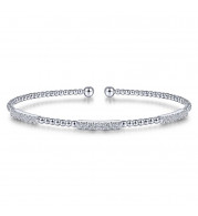 Gabriel & Co. 14k White Gold Bujukan Diamond Bangle Bracelet - BG4217-65W45JJ