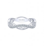 Gabriel & Co. 14k White Gold Diamond Stackable Ladies' Ring