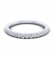 Gabriel & Co. 14k White Gold Contemporary Anniversary Wedding Band - WB14102W44JJ