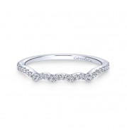 Gabriel & Co. 14k White Gold Contemporary Curved Wedding Band - WB7805W44JJ