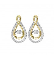 Gems One 10KT Yellow Gold & Diamond Rhythm Of Love Fashion Earrings  - 1/10 ctw - ROL2082-1YSSSC