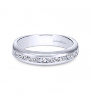 Gabriel & Co. 14k White Gold Contemporary Anniversary Wedding Band - WB4185W44JJ