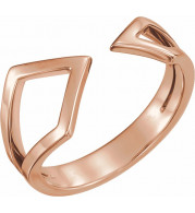 14K Rose Geometric Ring - 51640103P