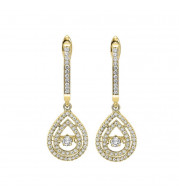 Gems One 14KT Yellow Gold & Diamond Rhythm Of Love Fashion Earrings   - 1/2 ctw - ROL2017-4YCBK