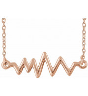 14K Rose Heartbeat 16-18 Necklace - 65213360002P