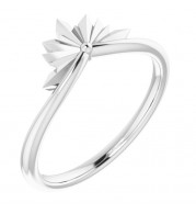 14K White Starburst Ring - 52004101P