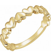 14K Yellow Heart Ring - 51575102P