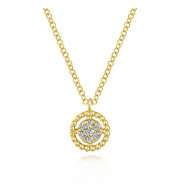 Gabriel & Co. 14k Yellow Gold Bujukan Diamond Necklace - NK5723Y45JJ