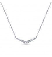 Gabriel & Co. 14k White Gold Lusso Diamond Bar Necklace - NK5568W45JJ
