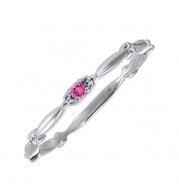 Gems One 10Kt White Gold Pink Tourmaline (1/20 Ctw) Ring - RG72936-1WNPT